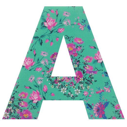 Personalised Satin Vintage Style Floral Bunting Letters