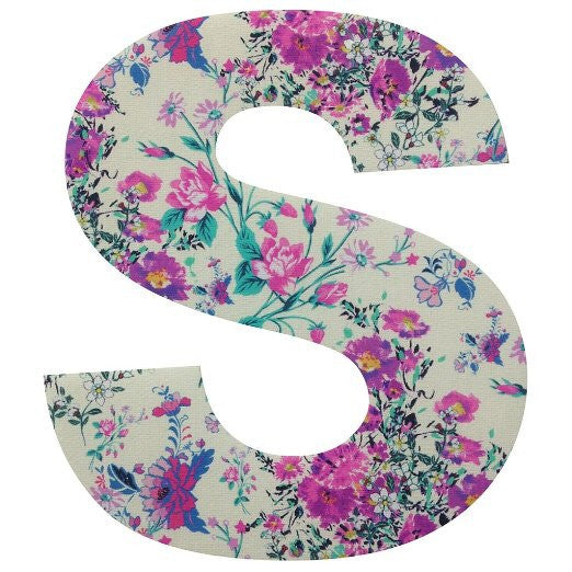 Personalised Satin Vintage Style Floral Bunting Letters