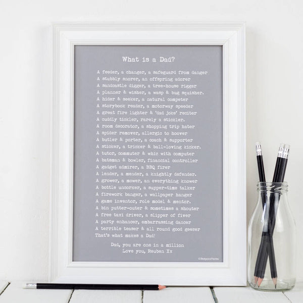 What Is A Dad Poem Print