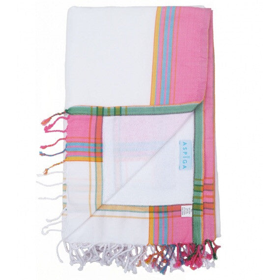 Pink & White Afia Kikoy Towel