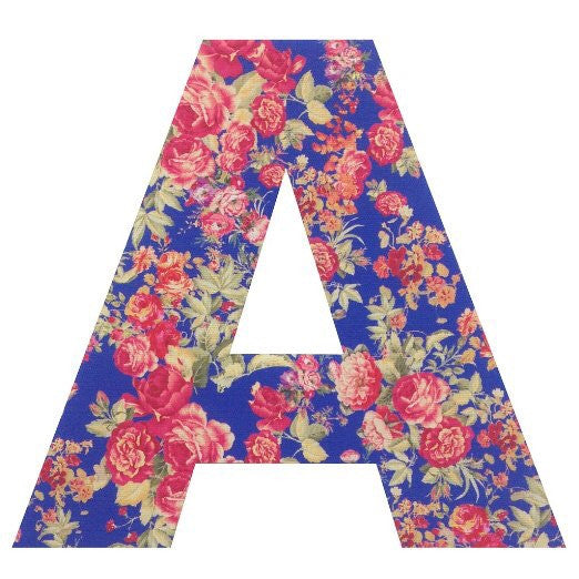 Personalised Satin Vintage Style Floral Bunting Letters