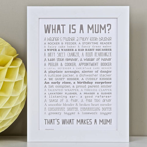 What is a Mum Poem Print