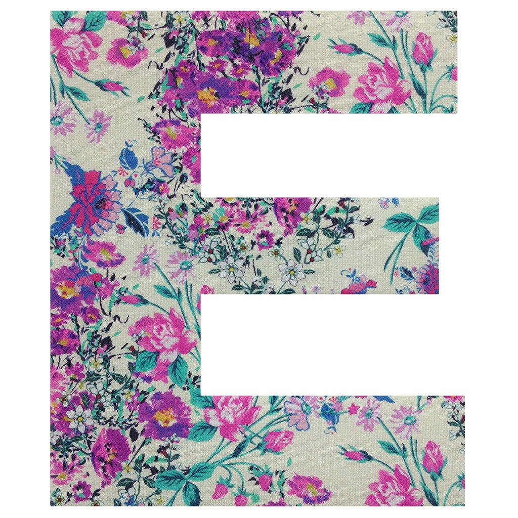 Personalised Satin Vintage Style Floral Bunting Letters