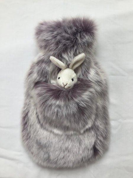 Damson Faux Fur Children's Hot Water Bottle