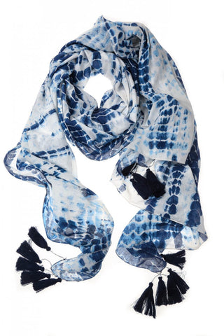 Blue Denim Shimmer Scarf