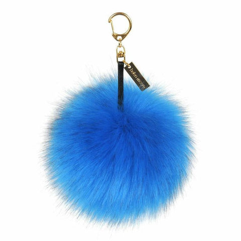 Ocean Faux Fur Pom Pom Keyring