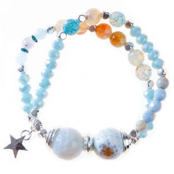 Blue Heydee Double Bracelet