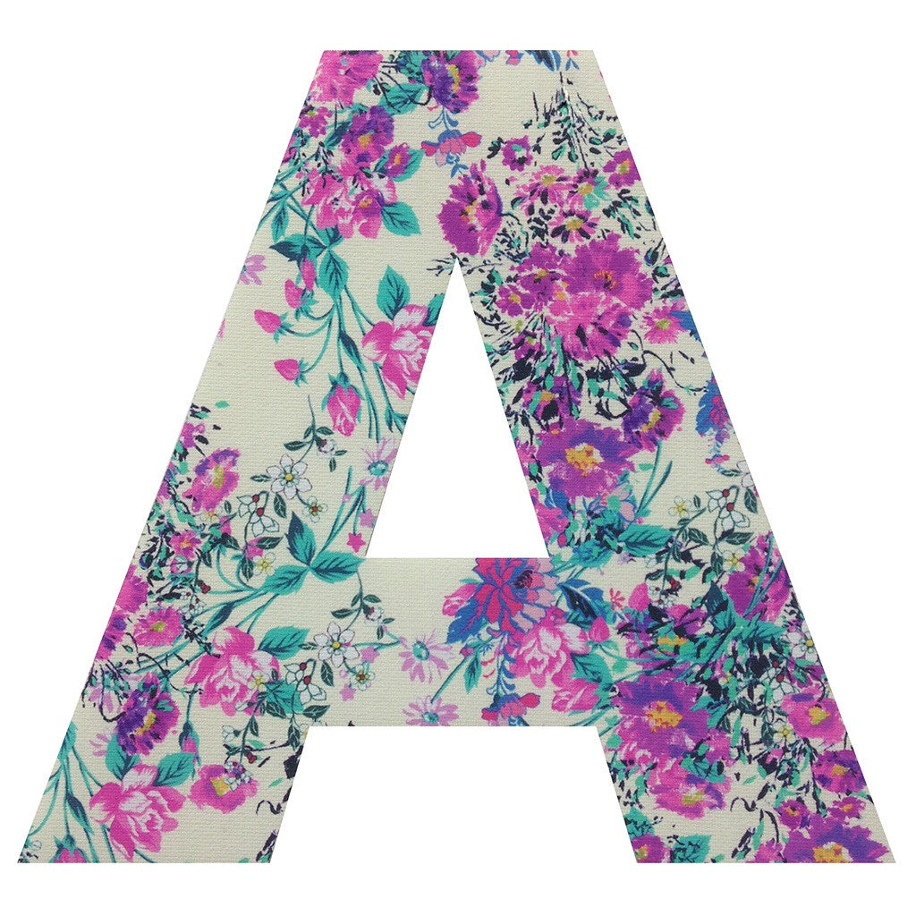 Personalised Satin Vintage Style Floral Bunting Letters