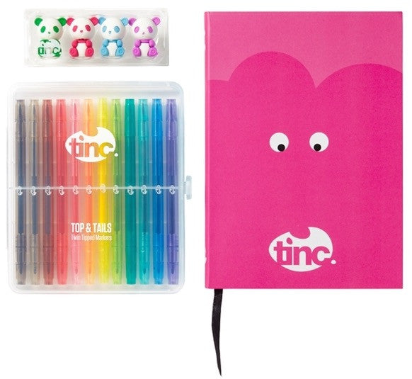 Pink Top And Tails Tinc Notebook Gift Set