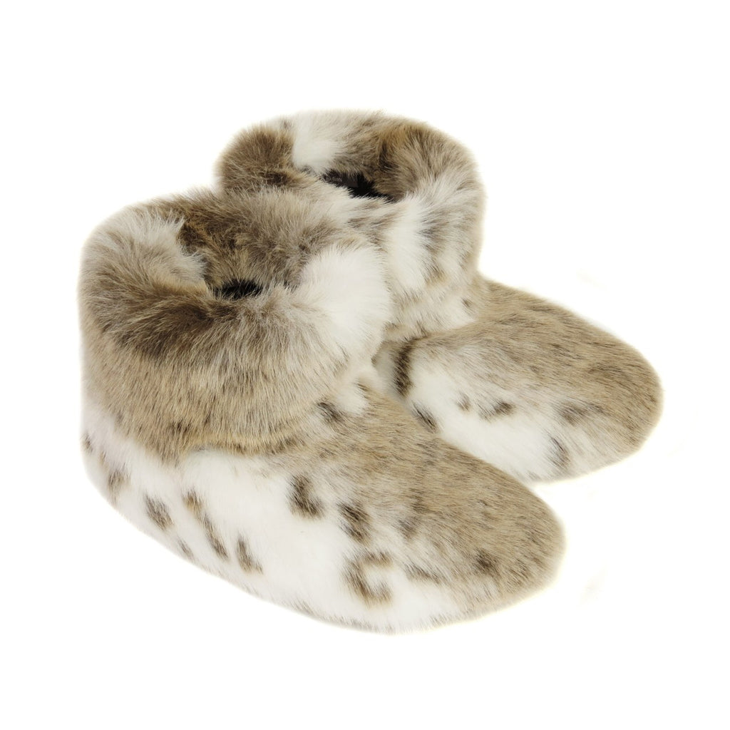 Lynx Faux Fur Slipper Boots