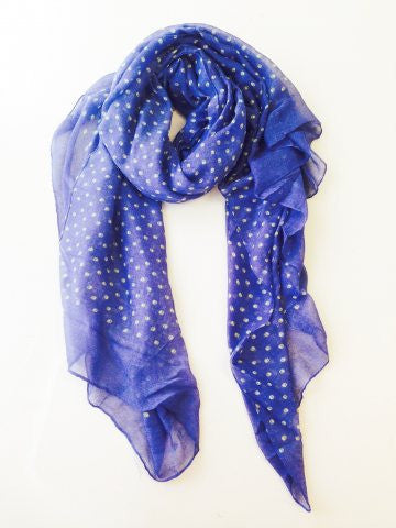 Blue Mini Skull Scarf