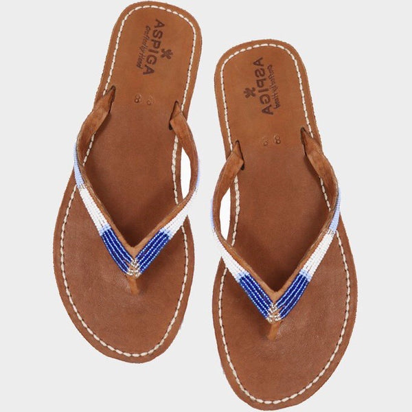 Blue Metallics Naisha Soft Sole Sandals