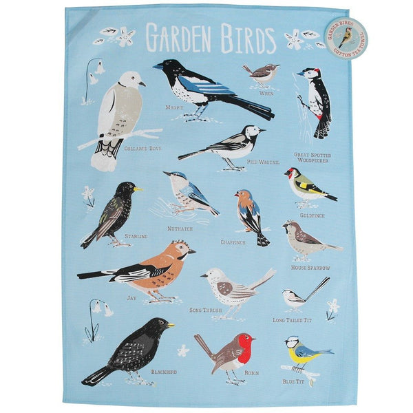 Garden Birds Tea Towel