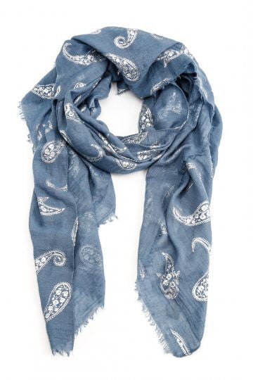 Blue Denim Shimmer Scarf