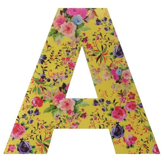 Personalised Satin Vintage Style Floral Bunting Letters