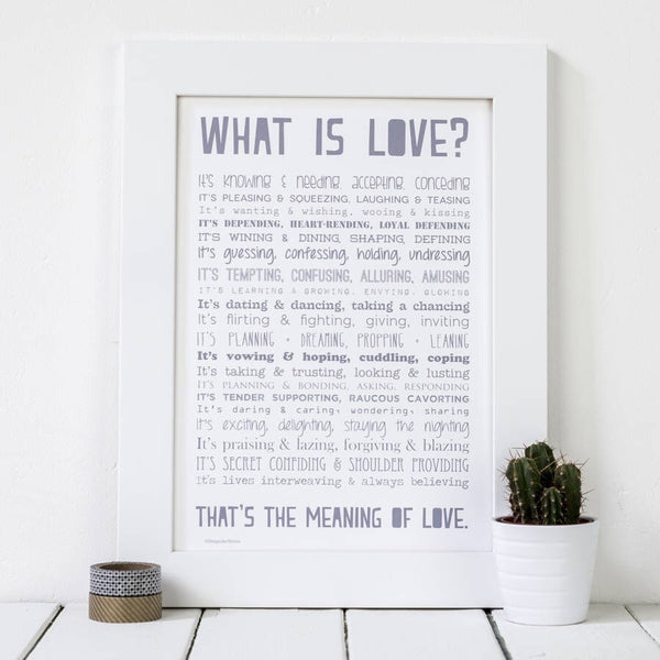 What is Love Poem Print