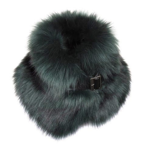 Spruce Faux Fur Buckle Collar