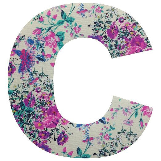 Personalised Satin Vintage Style Floral Bunting Letters