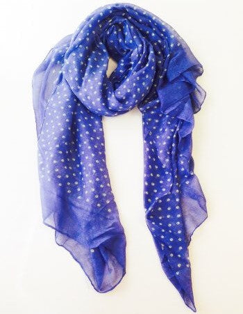 Blue Mini Skull Scarf