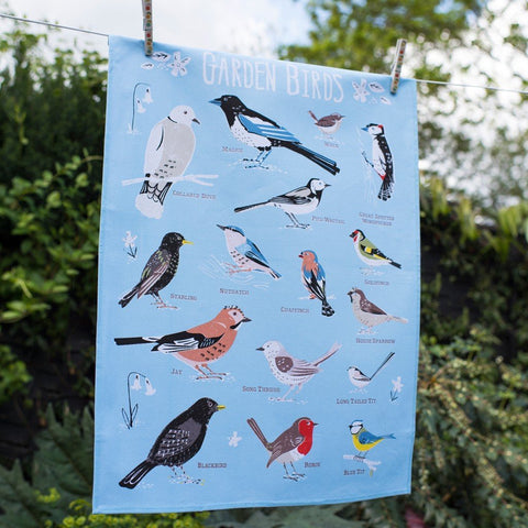 Garden Birds Tea Towel