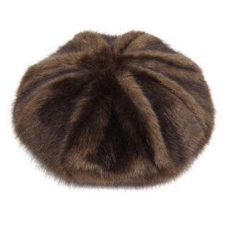 Brown Treacle Faux Fur Beret