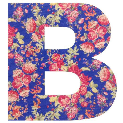 Personalised Satin Vintage Style Floral Bunting Letters