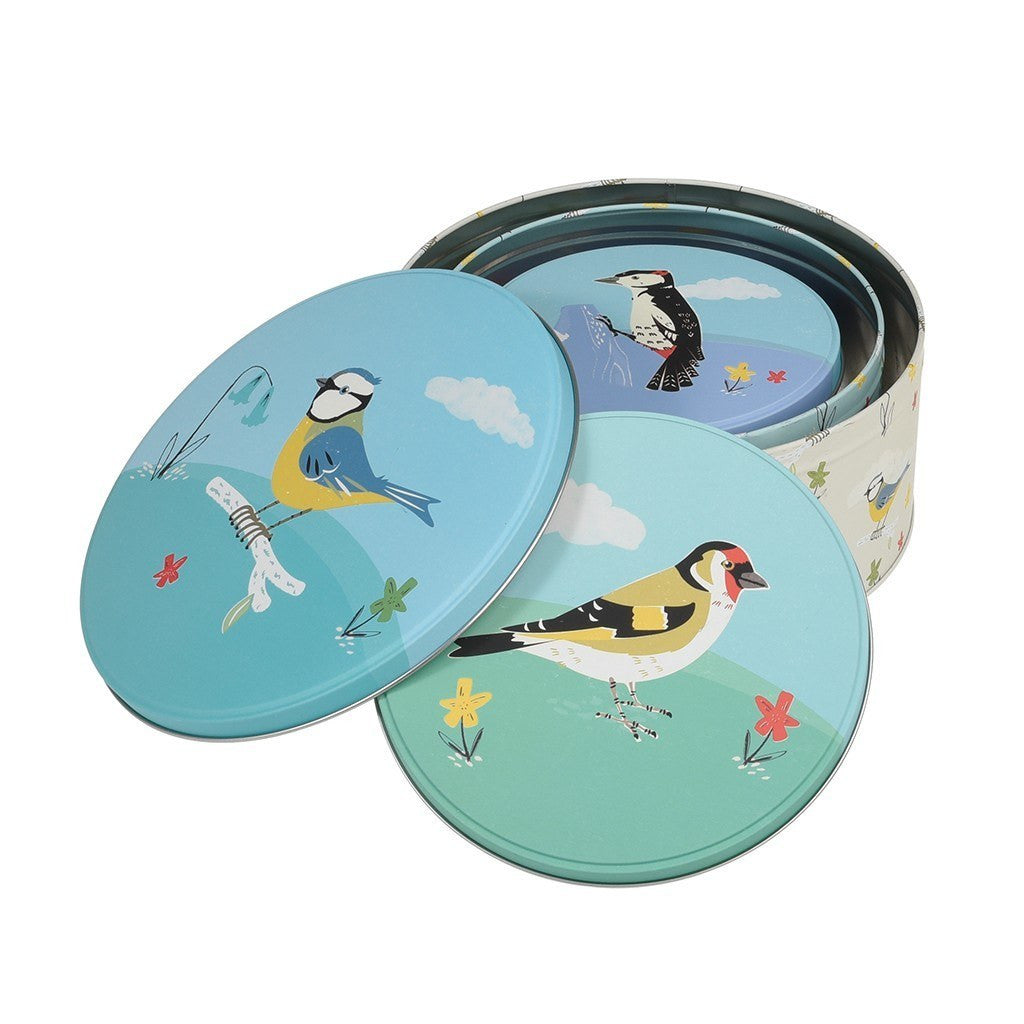 Garden Birds Cake Tins Set of 3