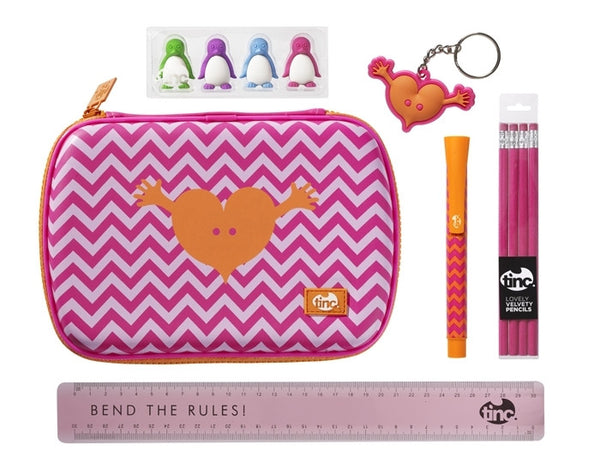 Pink Tinc Geometric School Stationery Set