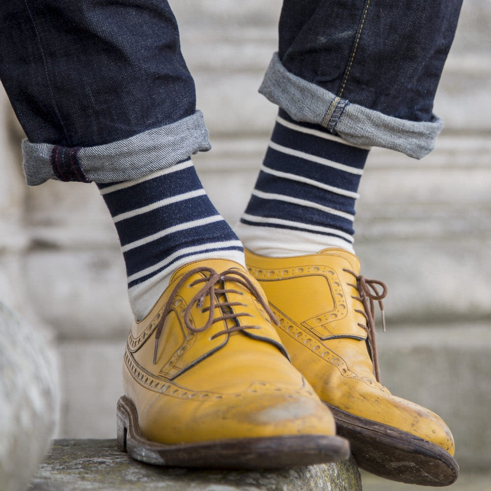 Breton Blues Fine Socks