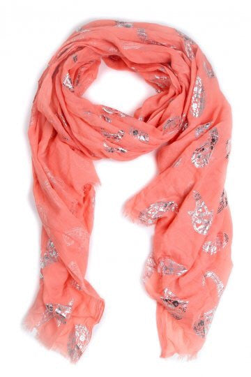 Peach Shimmer Scarf