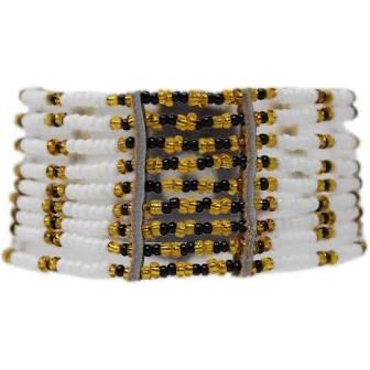 White Kitui Beaded Maasai Bracelet