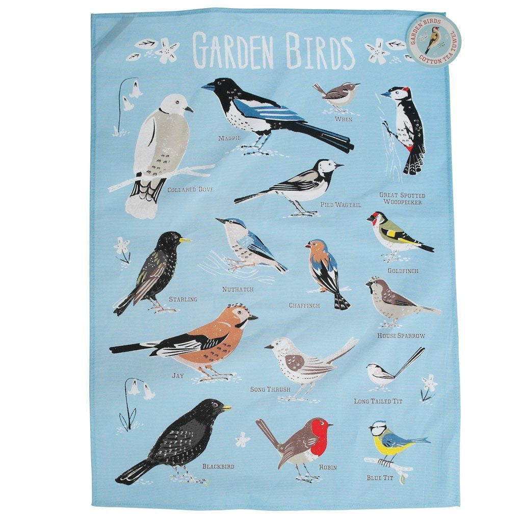 Garden Birds Tea Towel