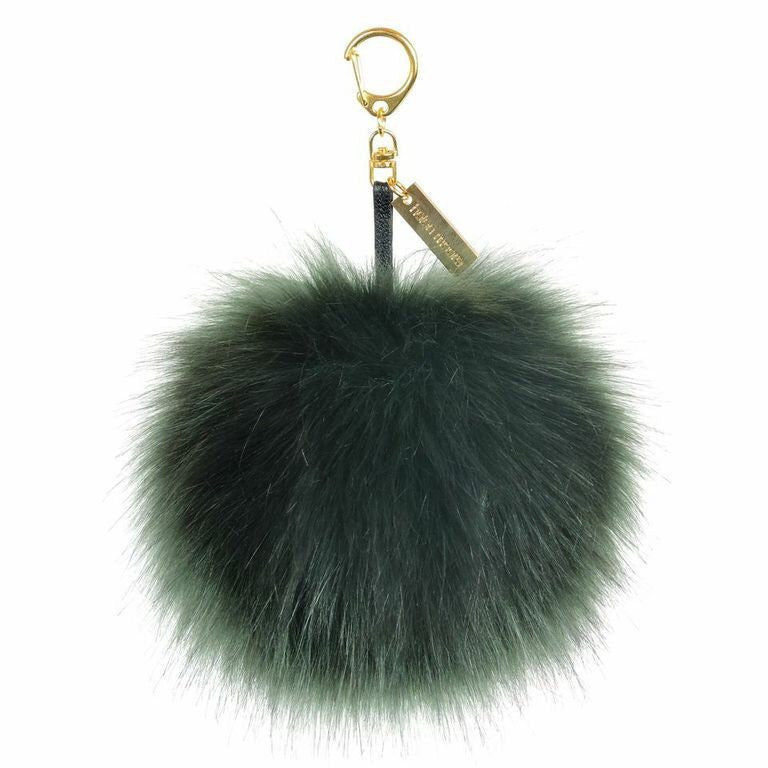 Spruce Faux Fur Pom Pom Keyring