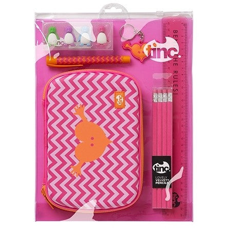 Pink Tinc Geometric School Stationery Set