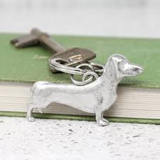 Dachshund Pewter Keyring