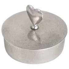 Heart Pewter Trinket Box Small