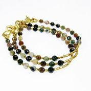 Jasper Gold Plated Bracelet