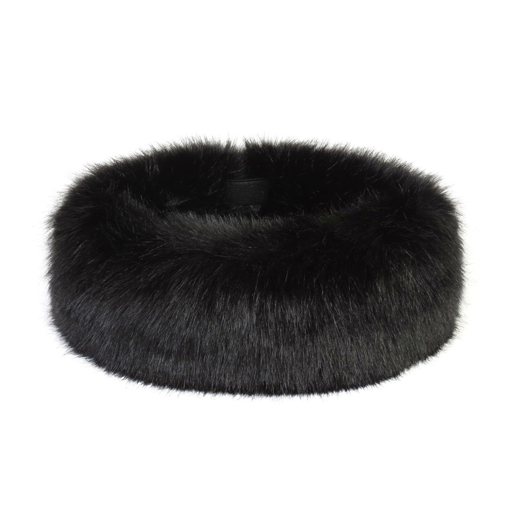 Jet Faux Fur Huff