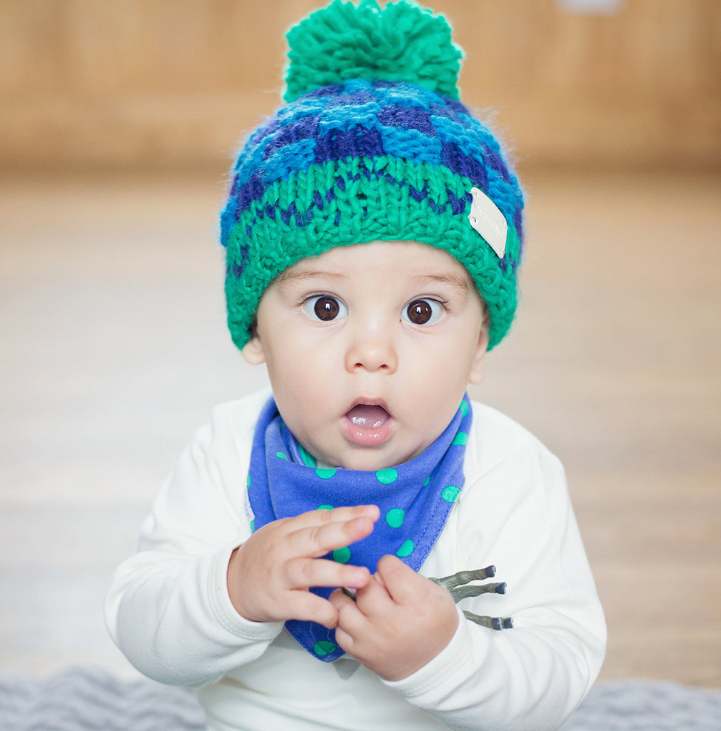 Blue Bobble Hat