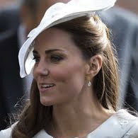 Kate Middleton Disc Earrings with Aqua Chalcedony