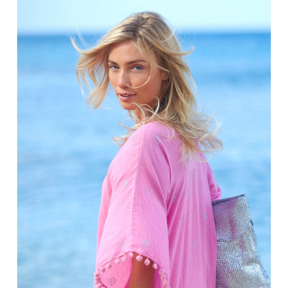 Pink Kiki Pom Pom Kaftan