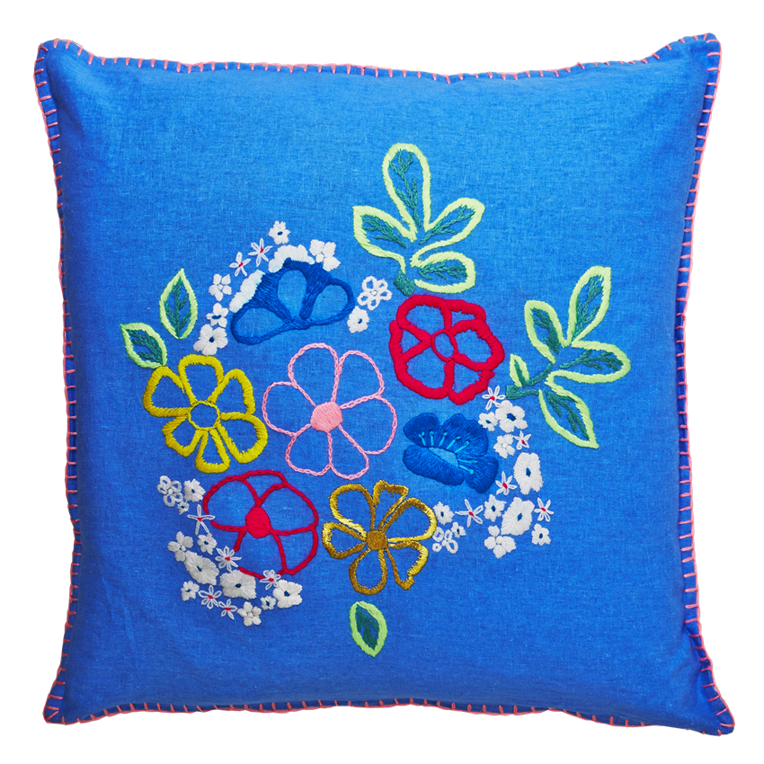 Hand Embroidered Cushion Cover 60cm