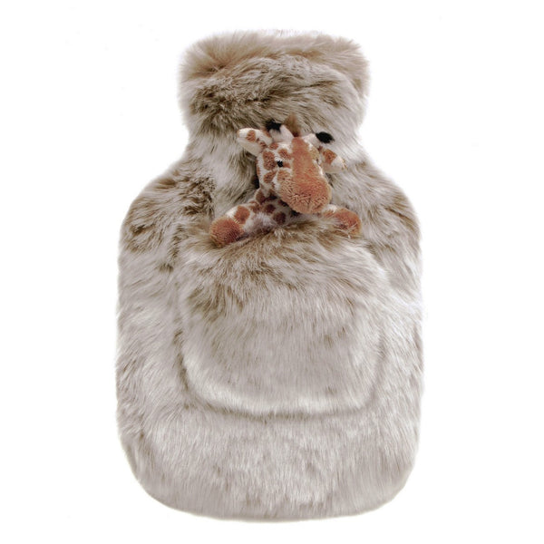 Latte Faux Fur Children's Hot Water Bottle