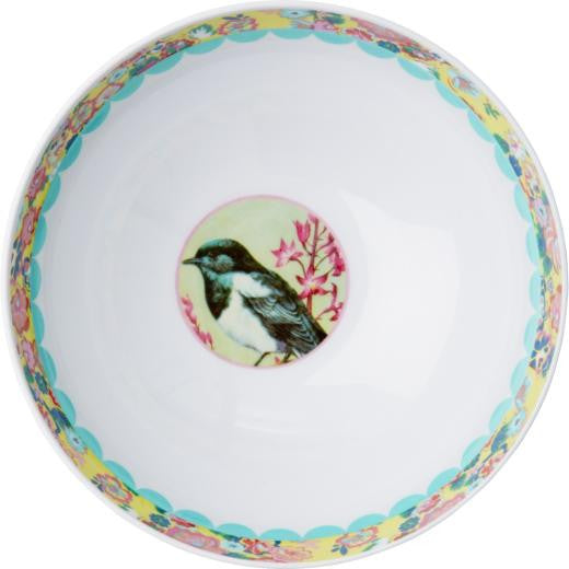 Lavender Japanese Bird Print Melamine Bowl