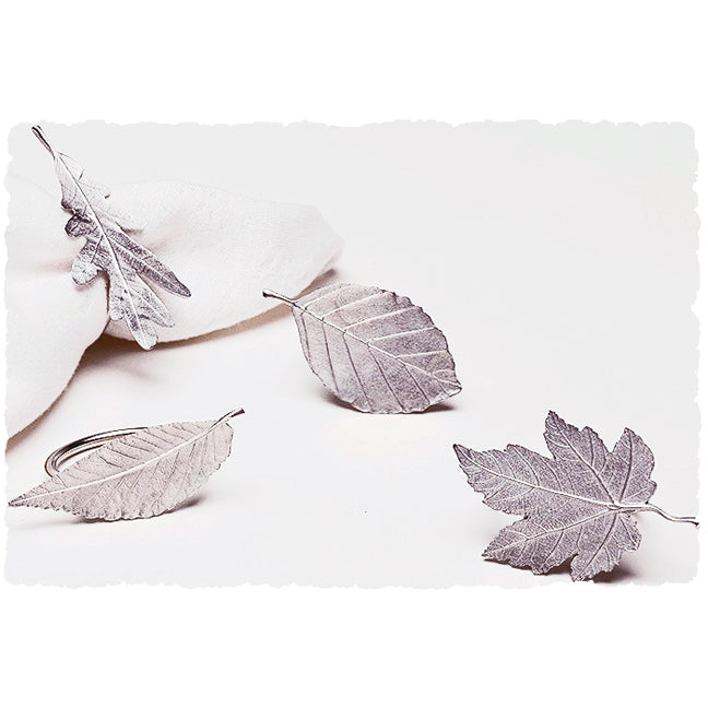 Leaf Pewter Napkin Rings