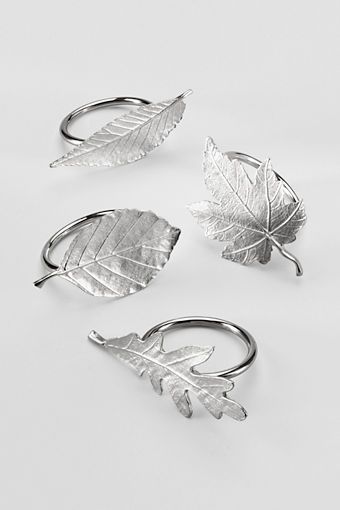 Leaf Pewter Napkin Rings