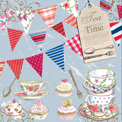 Vintage Tea Time Happy Birthday