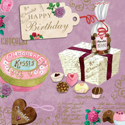 Vintage Chocolate Happy Birthday