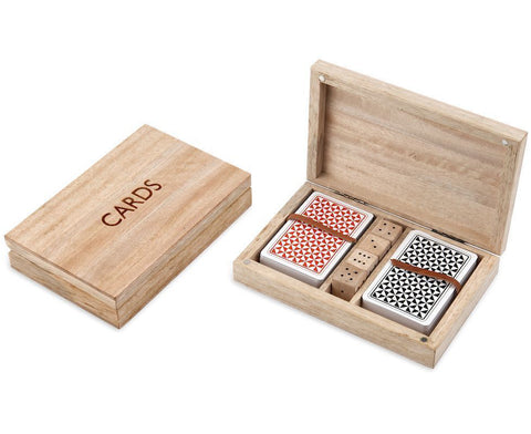 Mango Wood Card & Dice Set