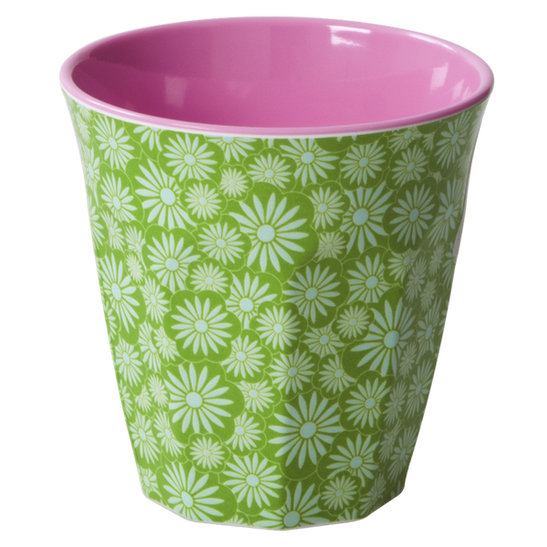 Green Casablance Print Melamine Cup